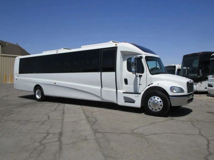Large white party bus – Boulder limo service